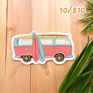 Retro Surf Van Sticker – 2 1/2”